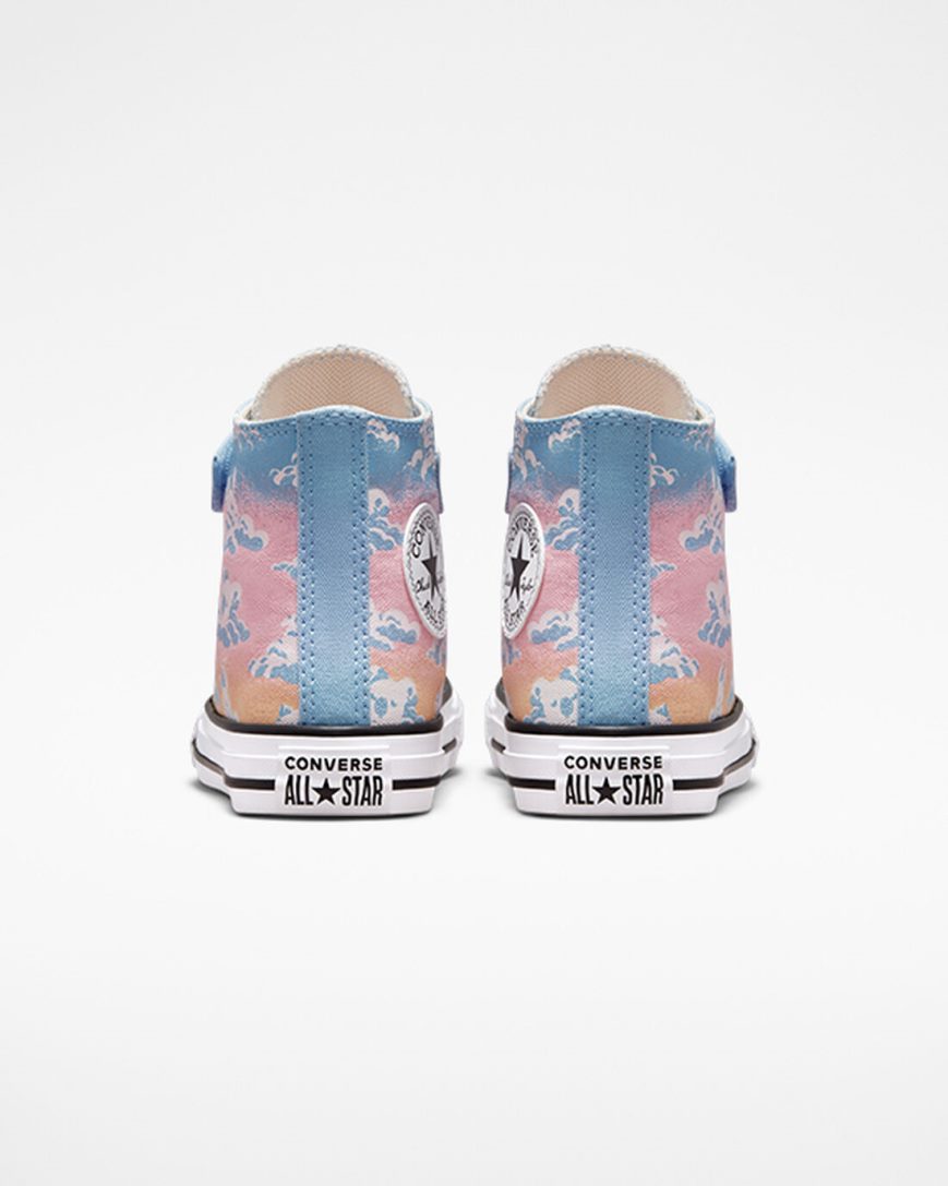 Girls' Converse Chuck Taylor All Star Easy-On Cloud Gazer High Top Shoes Blue / Orange Pink | AU 15C38Q